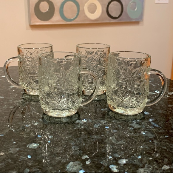 Vintage Princess House Fantasia crystal coffee cups set of 4 mugs - Picture 1 of 5